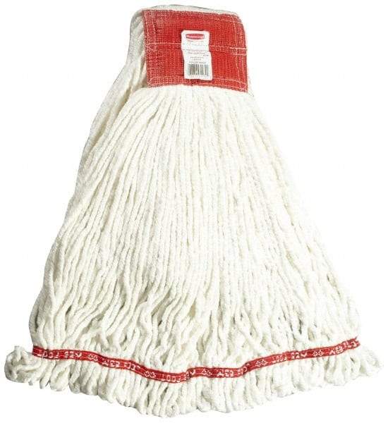 Rubbermaid - 5" Red Head Band, Large Blended Fiber Loop End Mop Head - 4 Ply, Use for General Purpose - Apex Tool & Supply