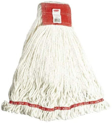 Rubbermaid - 5" Red Head Band, Large Blended Fiber Loop End Mop Head - 4 Ply, Use for General Purpose - Apex Tool & Supply