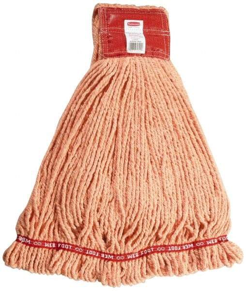 Rubbermaid - 5" Red Head Band, Large Blended Fiber Loop End Mop Head - 4 Ply, Use for General Purpose - Apex Tool & Supply