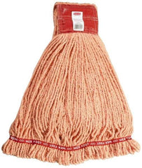 Rubbermaid - 5" Red Head Band, Large Blended Fiber Loop End Mop Head - 4 Ply, Use for General Purpose - Apex Tool & Supply