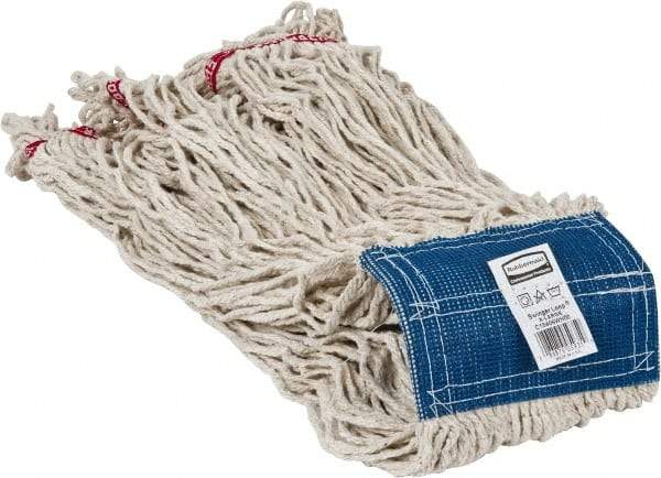 Rubbermaid - 5" Blue Head Band, X-Large Blended Fiber Loop End Mop Head - 4 Ply, Use for General Purpose - Apex Tool & Supply