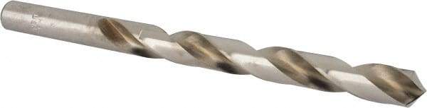 Made in USA - Letter W 118° High Speed Steel Jobber Drill - Bright Finish, Right Hand Cut, Spiral Flute, Straight Shank, 5-1/8" OAL, Standard Point - Apex Tool & Supply