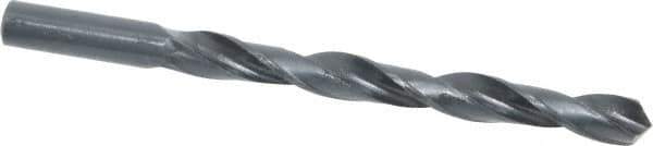 Interstate - 3/8" 118° High Speed Steel Jobber Drill - Oxide Finish, Right Hand Cut, Spiral Flute, Straight Shank, 5" OAL, Standard Point - Apex Tool & Supply