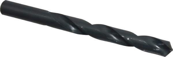 Interstate - 21/32" 118° High Speed Steel Jobber Drill - Oxide Finish, Right Hand Cut, Spiral Flute, Straight Shank, 7-1/8" OAL, Standard Point - Apex Tool & Supply