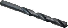 Interstate - 43/64" 118° High Speed Steel Jobber Drill - Oxide Finish, Right Hand Cut, Spiral Flute, Straight Shank, 7-5/8" OAL, Standard Point - Apex Tool & Supply
