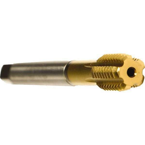 Emuge - 5/8-11 UNC 2BX Modified Bottoming Thread Forming Tap - Cobalt, TiN Finish, 4.331" OAL, 0.866" Thread Length, Right Hand Thread, Series Druck - Apex Tool & Supply