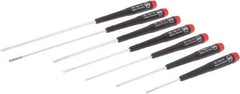 Wiha - 7 Piece Phillips & Slotted Screwdriver Set - Round Shank, Ergonomic Handle, Blade Sizes: Length 50, 100 & 150, Bit Sizes: Philips #0 - Apex Tool & Supply