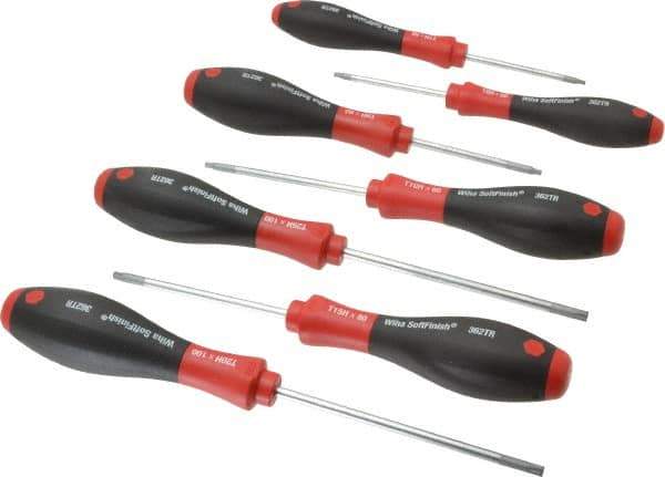 Wiha - 7 Piece TR7 to TR25 Ergonomic Handle Torx Driver Set - TR7, TR8, TR9, TR10, TR15, TR20, TR25 - Apex Tool & Supply