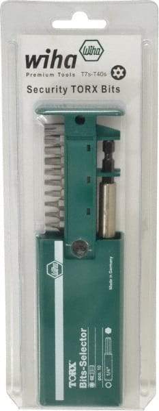 Wiha - 11 Piece, Screwdriver Bit Set - Tamper Resistant Torx - Apex Tool & Supply