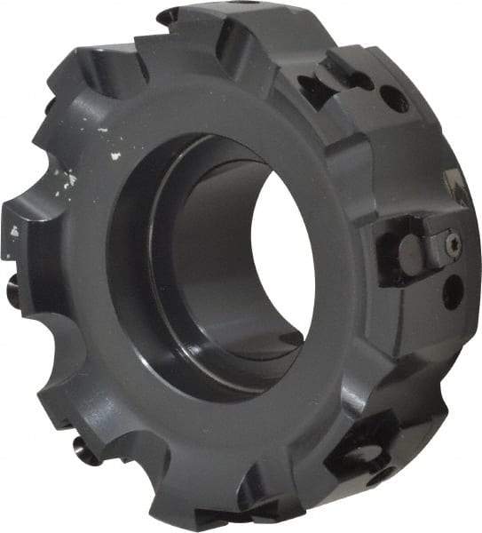 Kennametal - 8 Inserts, 4" Cut Diam, 1-1/2" Arbor Diam, 0.236" Max Depth of Cut, Indexable Square-Shoulder Face Mill - 0/90° Lead Angle, 1-3/4" High, SPHX 1205... Insert Compatibility, Series Fix-Perfect - Apex Tool & Supply