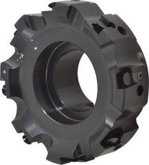 Kennametal - 8 Inserts, 4" Cut Diam, 1-1/2" Arbor Diam, 0.236" Max Depth of Cut, Indexable Square-Shoulder Face Mill - 0/90° Lead Angle, 1-3/4" High, SPHX 1205... Insert Compatibility, Series Fix-Perfect - Apex Tool & Supply