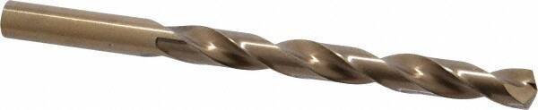 Interstate - 23/64" 135° Cobalt Jobber Drill - Bright Finish, Right Hand Cut, Spiral Flute, 4-7/8" OAL, Split Point - Apex Tool & Supply
