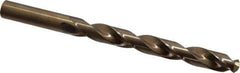 Interstate - 27/64" 135° Cobalt Jobber Drill - Bright Finish, Right Hand Cut, Spiral Flute, 5-3/8" OAL, Split Point - Apex Tool & Supply