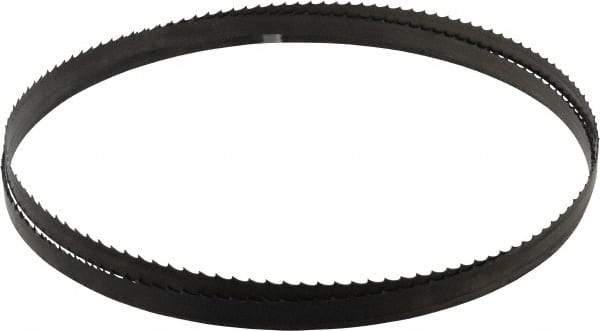 Disston - 4 TPI, 7' 9-1/2" Long x 1/2" Wide x 0.025" Thick, Welded Band Saw Blade - Carbon Steel, Toothed Edge, Raker Tooth Set, Hard Back, Contour Cutting - Apex Tool & Supply