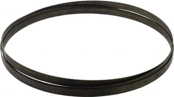 Disston - 14 TPI, 7' 9-1/2" Long x 1/2" Wide x 0.025" Thick, Welded Band Saw Blade - Carbon Steel, Toothed Edge, Raker Tooth Set, Hard Back, Contour Cutting - Apex Tool & Supply