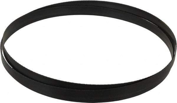 Disston - 14 TPI, 9' 7-1/2" Long x 3/4" Wide x 0.032" Thick, Welded Band Saw Blade - Carbon Steel, Toothed Edge, Raker Tooth Set, Hard Back, Contour Cutting - Apex Tool & Supply