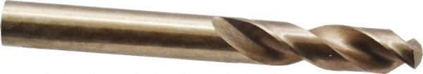Interstate - 10mm 135° Cobalt Screw Machine Drill Bit - Bright Finish, Right Hand Cut, 43mm Flute Length, 89mm OAL, Split Point - Apex Tool & Supply