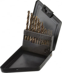 Interstate - 1/16 to 1/4", 135° Point, Bright Finish, Cobalt Jobber Length Drill Bit Set - Apex Tool & Supply