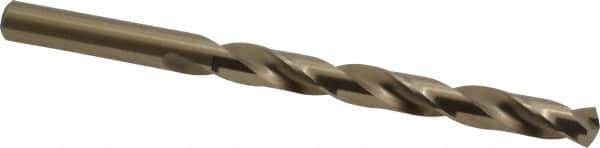Interstate - Letter O 135° Cobalt Jobber Drill - Bright Finish, Right Hand Cut, Spiral Flute, 4-1/2" OAL, Split Point - Apex Tool & Supply