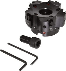 Kennametal - 5 Inserts, 3" Cut Diam, 1" Arbor Diam, 0.394" Max Depth of Cut, Indexable Square-Shoulder Face Mill - 0/90° Lead Angle, 1-3/4" High, BGHX 15L5... Insert Compatibility, Through Coolant, Series Fix-Perfect - Apex Tool & Supply