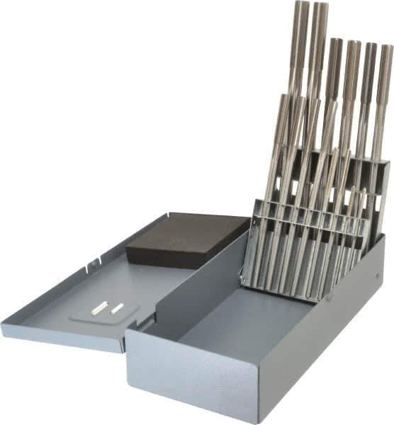 Alvord Polk - 0.123" to 0.4995", Chucking Reamer Set - Straight Flute, Right Hand Cut, 14 Pieces - Apex Tool & Supply