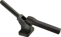 De-Sta-Co - 475 Lb Holding Capacity, Vertical Handle, Manual Hold Down Toggle Clamp - 80° Handle Movement, 80° Bar Opening, Solid Bar, Flanged Base, Electro-Plated Zinc, Carbon Steel - Apex Tool & Supply