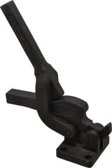 De-Sta-Co - 1,000 Lb Holding Capacity, Vertical Handle, Manual Hold Down Toggle Clamp - 95° Handle Movement, 95° Bar Opening, Solid Bar, Flanged Base, Electro-Plated Zinc, Carbon Steel - Apex Tool & Supply
