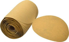 3M - 6" Diam, 120 Grit FEPA, Aluminum Oxide Adhesive PSA Disc - Fine Grade, Gold, A Weighted Backing, Flexible, Use with Random Orbital Sanders - Apex Tool & Supply