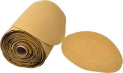 3M - 6" Diam, 100 Grit FEPA, Aluminum Oxide Adhesive PSA Disc - Fine Grade, Gold, A Weighted Backing, Flexible, Use with Random Orbital Sanders - Apex Tool & Supply
