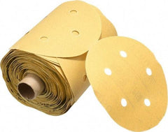 3M - 5" Diam, 150 Grit FEPA, Aluminum Oxide Adhesive PSA Disc - Very Fine Grade, Gold, A Weighted Backing, Flexible, Use with Random Orbital Sanders - Apex Tool & Supply
