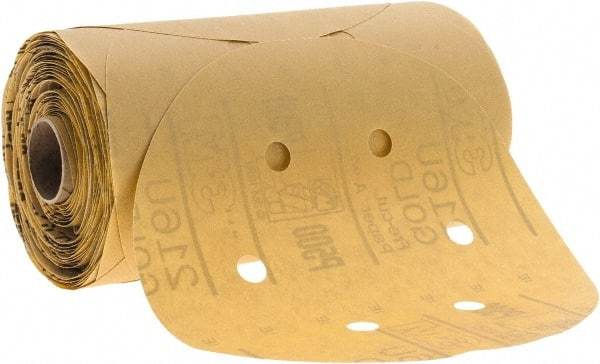 3M - 6" Diam, 800 Grit Aluminum Oxide Adhesive PSA Disc - Super Fine Grade, Gold, A Weighted Backing, Flexible, Use with Random Orbital Sanders - Apex Tool & Supply