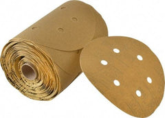 3M - 6" Diam, 100 Grit FEPA, Aluminum Oxide Adhesive PSA Disc - Fine Grade, Gold, A Weighted Backing, Flexible, Use with Random Orbital Sanders - Apex Tool & Supply