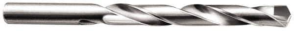 Made in USA - 5.00126mm 135° Carbide-Tipped Jobber Drill - Bright Finish, Right Hand Cut, Spiral Flute, Straight Shank, 92mm OAL, Split Point - Apex Tool & Supply