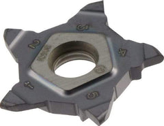 Iscar - 24N157079PENTA Grade IC908, 1/16" Cutting Width Carbide Grooving Insert - 0.118" Max Depth of Cut, Right Hand, 0.031" Corner Radius, TiAlN Finish - Apex Tool & Supply