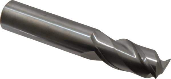 Accupro - 16mm, 32mm LOC, 16mm Shank Diam, 89mm OAL, 2 Flute, Solid Carbide Square End Mill - Single End, Uncoated, Spiral Flute, 40° Helix, Centercutting, Right Hand Cut, Right Hand Flute - Apex Tool & Supply
