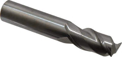 Accupro - 16mm, 32mm LOC, 16mm Shank Diam, 89mm OAL, 2 Flute, Solid Carbide Square End Mill - Single End, Uncoated, Spiral Flute, 40° Helix, Centercutting, Right Hand Cut, Right Hand Flute - Apex Tool & Supply