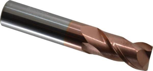 Accupro - 16mm, 32mm LOC, 16mm Shank Diam, 89mm OAL, 2 Flute, Solid Carbide Square End Mill - Single End, TiCN Finish, Spiral Flute, 40° Helix, Centercutting, Right Hand Cut, Right Hand Flute - Apex Tool & Supply