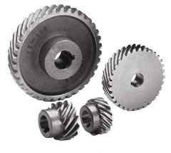 Boston Gear - 24 Pitch, 5/12" Pitch Diam, 0.476" OD, 10 Tooth Helical Gear - 3/8" Face Width, 1/4" Bore Diam, 14.5° Pressure Angle, Steel - Apex Tool & Supply
