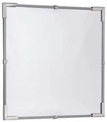 PRO-SAFE - Indoor Rectangular Flat Safety, Traffic & Inspection Mirrors - Acrylic Lens, Hardboard Backing, 12" High - Apex Tool & Supply