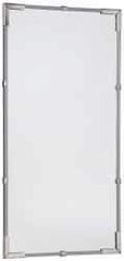 PRO-SAFE - Indoor Rectangular Flat Safety, Traffic & Inspection Mirrors - Acrylic Lens, Hardboard Backing, 12" High - Apex Tool & Supply