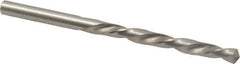 Made in USA - Letter E (1/4) 118° High Speed Steel Jobber Drill - Bright Finish, Left Hand Cut, Spiral Flute, Straight Shank, 4" OAL, Standard Point - Apex Tool & Supply