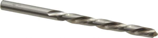 Made in USA - 17/64" 118° High Speed Steel Jobber Drill - Bright Finish, Left Hand Cut, Spiral Flute, Straight Shank, 4-1/8" OAL, Standard Point - Apex Tool & Supply