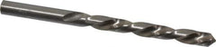 Made in USA - 19/64" 118° High Speed Steel Jobber Drill - Bright Finish, Left Hand Cut, Spiral Flute, Straight Shank, 4-3/8" OAL, Standard Point - Apex Tool & Supply