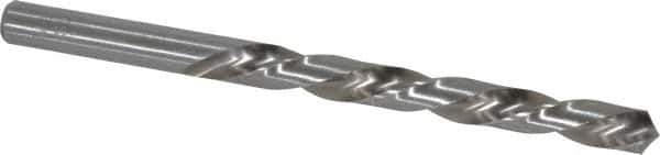 Made in USA - 5/16" 118° High Speed Steel Jobber Drill - Bright Finish, Left Hand Cut, Spiral Flute, Straight Shank, 4-1/2" OAL, Standard Point - Apex Tool & Supply