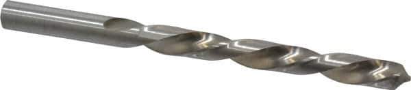 Made in USA - 11/32" 118° High Speed Steel Jobber Drill - Bright Finish, Left Hand Cut, Spiral Flute, Straight Shank, 4-3/4" OAL, Standard Point - Apex Tool & Supply