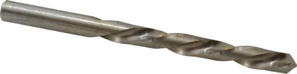 Made in USA - 23/64" 118° High Speed Steel Jobber Drill - Bright Finish, Left Hand Cut, Spiral Flute, Straight Shank, 4-7/8" OAL, Standard Point - Apex Tool & Supply