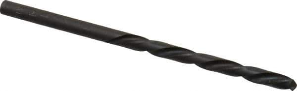 Made in USA - #15 118° High Speed Steel Jobber Drill - Bright Finish, Left Hand Cut, Spiral Flute, Straight Shank, 3-3/8" OAL, Standard Point - Apex Tool & Supply