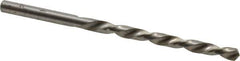 Made in USA - #18 118° High Speed Steel Jobber Drill - Bright Finish, Left Hand Cut, Spiral Flute, Straight Shank, 3-1/4" OAL, Standard Point - Apex Tool & Supply