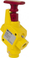 Parker - 1/2" NPT Safety Lockout Valve - 3-Way, 2 Position, Handle, 9.5 CV Rate, 250 Max psi & 160°F Max Temp - Apex Tool & Supply