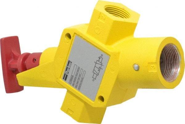 Parker - 1" NPT Safety Lockout Valve - 3-Way, 2 Position, Handle, 9.5 CV Rate, 250 Max psi & 160°F Max Temp - Apex Tool & Supply